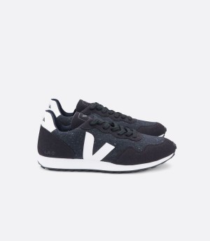 Veja Sdu Rec Flannel Dark Férfi Futócipő Fekete Fehér | QOK729GN